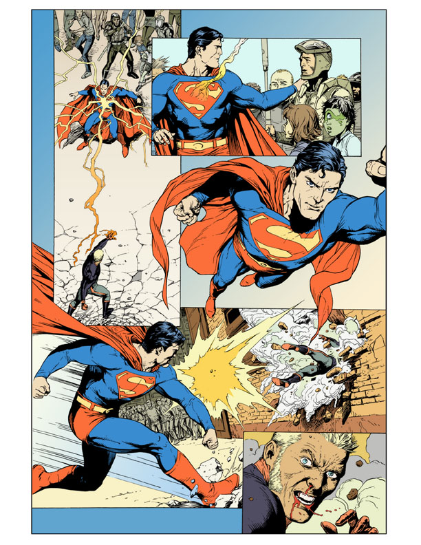 Pencils by Gary Frank, Inks by JuilenHB; from “Action Comics #863″